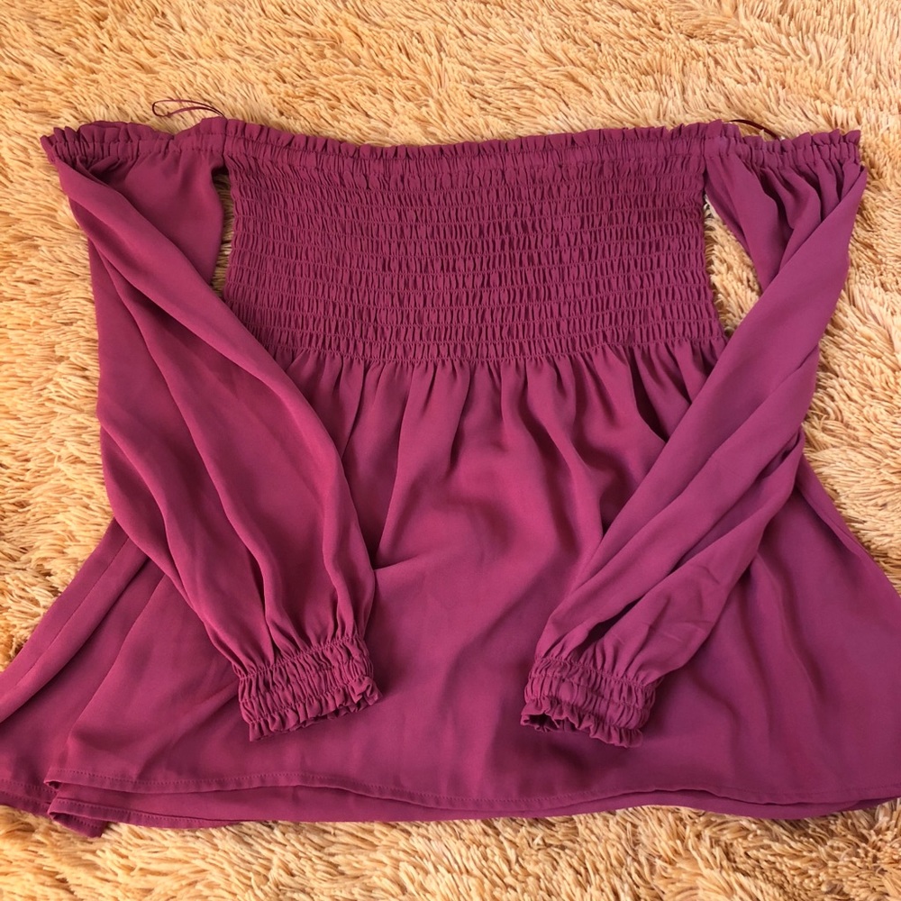 Off the Shoulder Orange Express Blouse